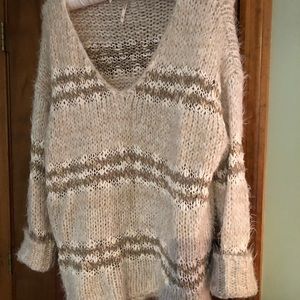 Free People neutral colors soft sweater medium